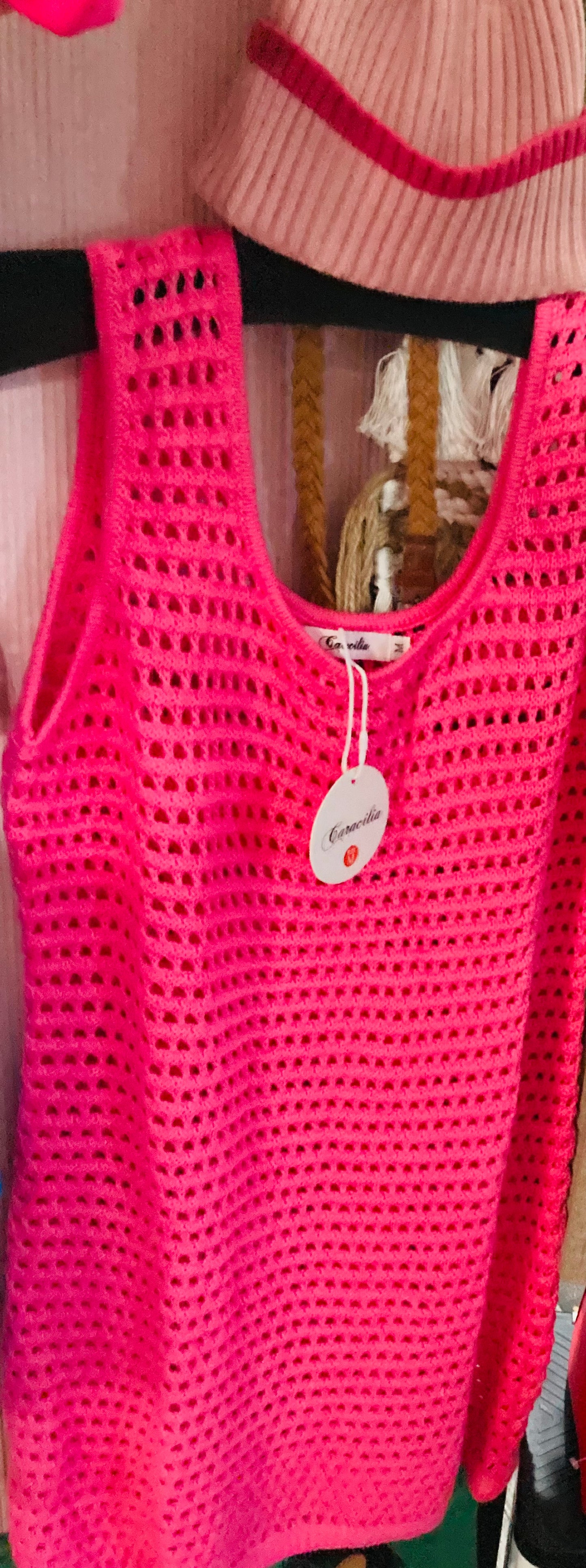 Crutch knit top and hat