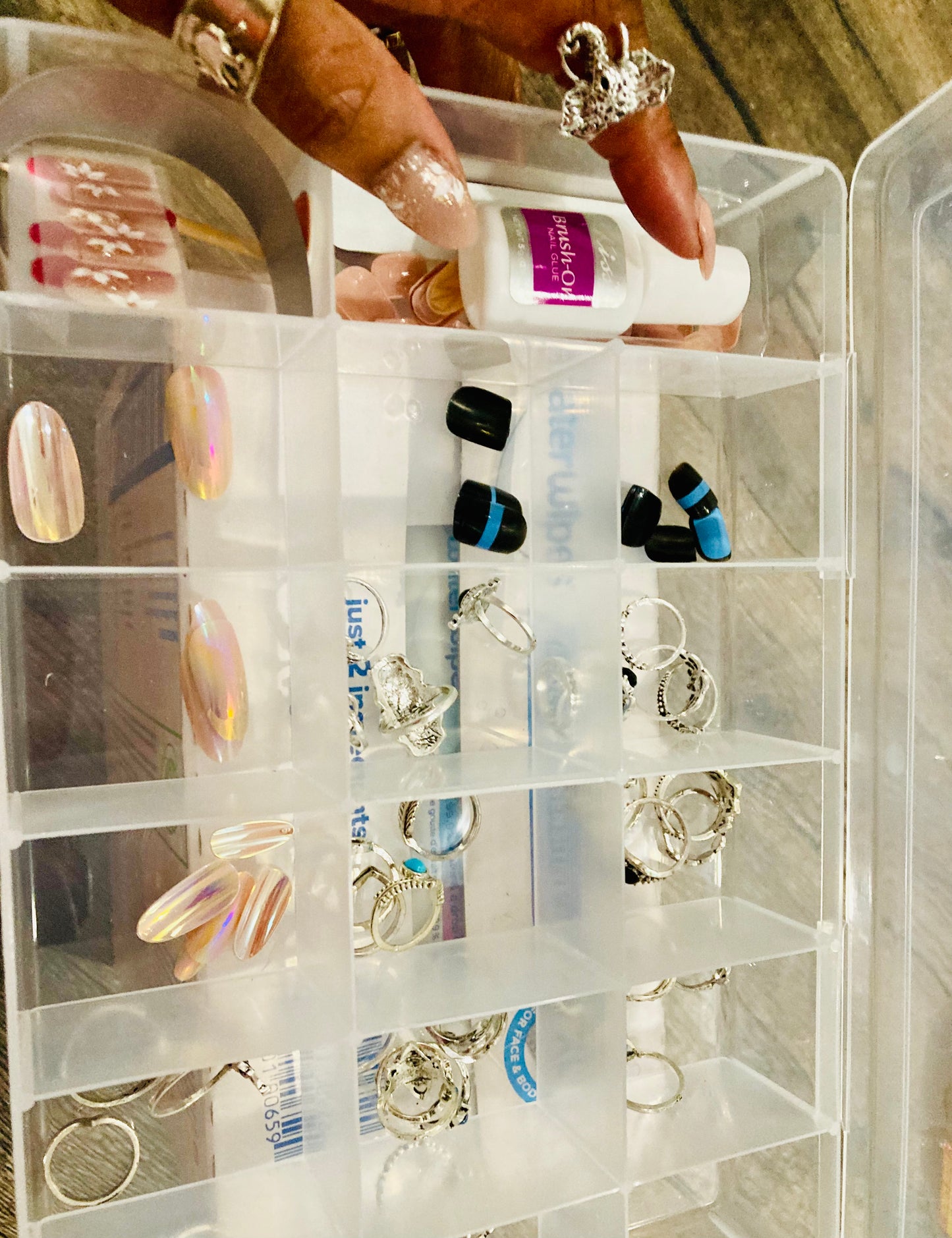 Nail art set or individual rings (stickers included)